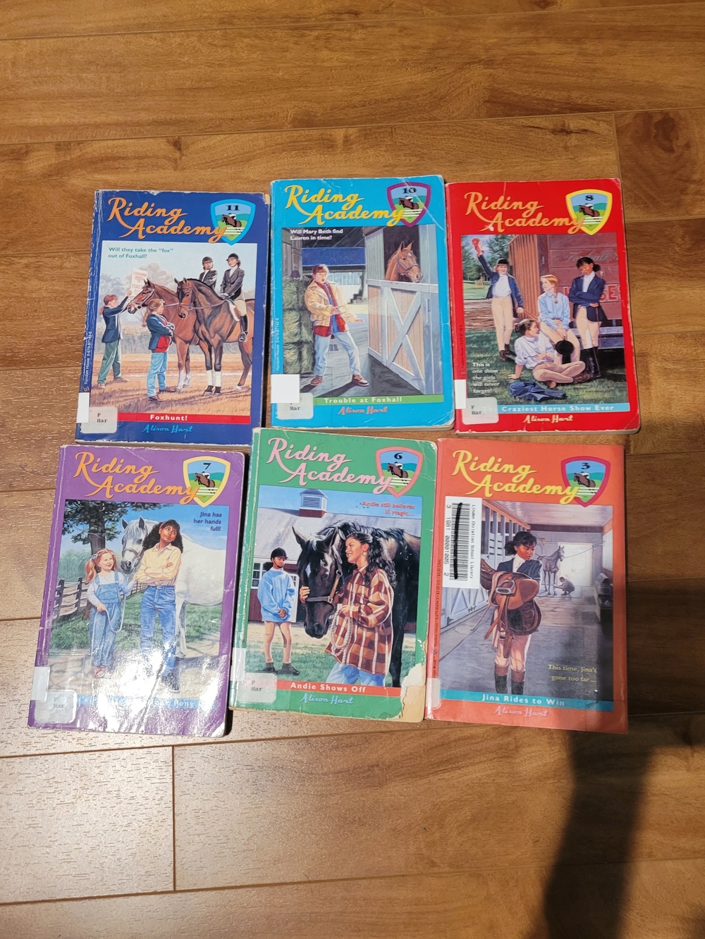 Lot of 6 Riding Academy Paperback Books by Alison Hart Former Library Copies